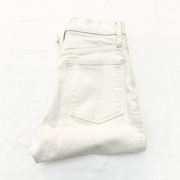 Madewell The Perfect Vintage Straight Jean Cream Denim Jeans Size 26 - Picture 1 of 9